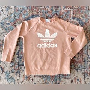 Adidas Logo Size L Large Sweatshirt in Pink